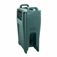 Cambro Ultra Camtainer 5.25-Gallon Insulated Beverage Carrier, Granite Green