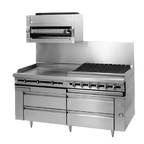 Thumbnail image #1 for Jade Range (Middleby) Titan JMRH-12G 12-Inch Modular Gas Griddle Top Section, 1-Inch Polished Steel Plate, Manual Controls, Stainless Steel