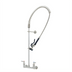 Thumbnail image #1 for T&S Brass EverSteel EasyInstall 8-Inch Adjustable Wall Mount Stainless Steel Pre-Rinse Mixing Faucet with 44-Inch Hose