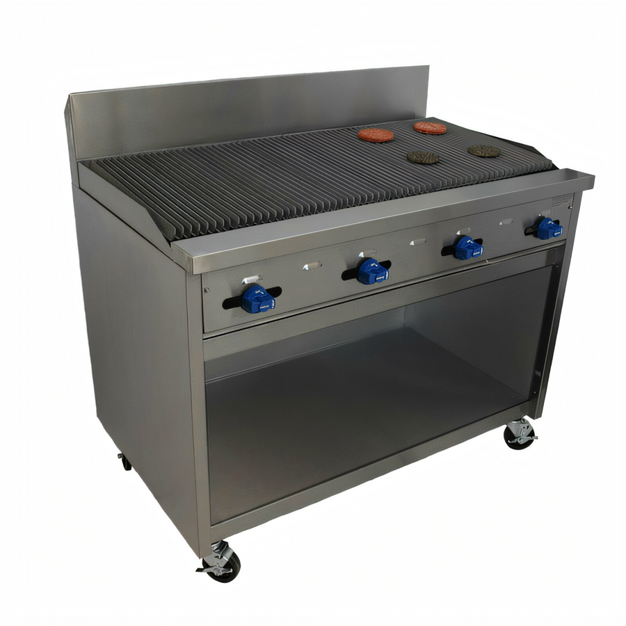 Product image #1 for Comstock-Castle F34-4RB 48-Inch Commercial Gas Radiant Char-Broiler Range with Cabinet Base