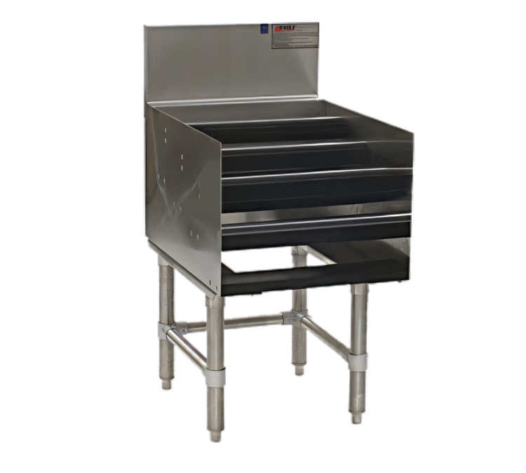 Product image #1 for Spec-Bar Freestanding Liquor Bottle Display Unit, 18"W x 24"D, 4-Step Open Design, 304 Stainless Steel