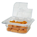 Thumbnail image #1 for Omcan USA 43641 1/6 Size Translucent Polycarbonate Food Pan Flip Lid with Spoon Notch Case of 48