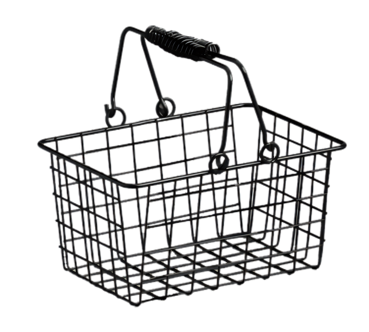 Product image #1 for American Metalcraft Rectangular Black Wire Serving Basket with Double Handles, 9 x 7 x 5 Inches