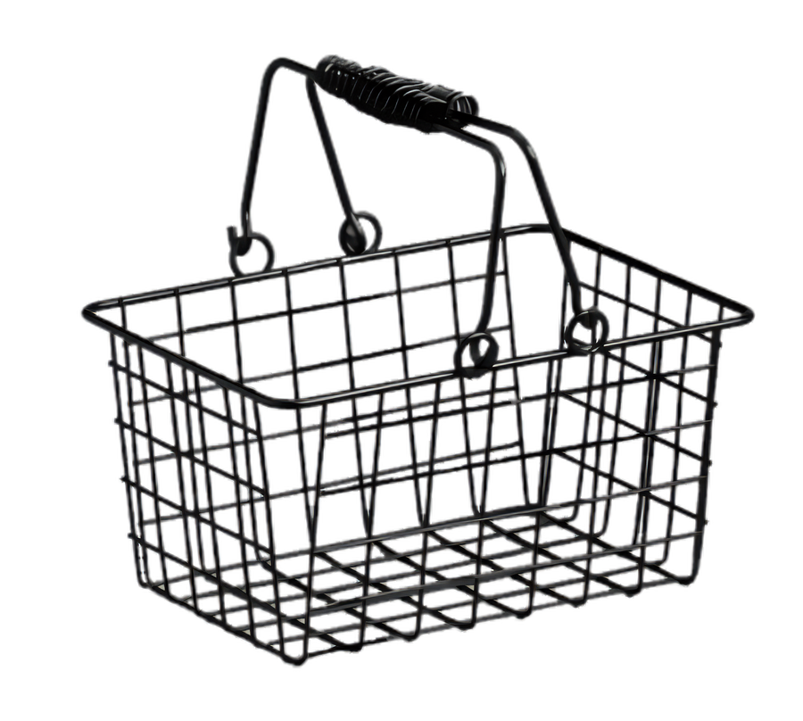 Product image #1 for American Metalcraft Rectangular Black Wire Serving Basket with Double Handles, 9 x 7 x 5 Inches