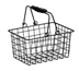 Thumbnail image #1 for American Metalcraft Rectangular Black Wire Serving Basket with Double Handles, 9 x 7 x 5 Inches