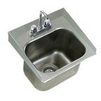 Thumbnail image #1 for Eagle Group SR20-12-6.5-1 Self-Rimming Drop-In Stainless Steel Sink with Gooseneck Faucet and Basket Drain, 1-Compartment, 20 x 12 x 6-1/2 in Bowl