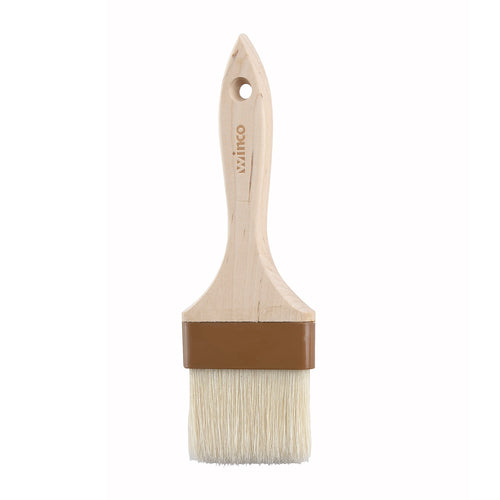 Product image #1 for Winco 3 Inch Flat Boar Hair Pastry/Basting Brush with Wooden Handle and Plastic Ferrule