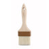 Thumbnail image #1 for Winco 3 Inch Flat Boar Hair Pastry/Basting Brush with Wooden Handle and Plastic Ferrule