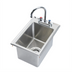 Thumbnail image #1 for Krowne Drop-In Stainless Steel Hand Sink with 6-Inch Gooseneck Faucet, 12 x 18 x 10 Inches