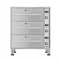 KoolMore Triple-Drawer Commercial Warming Drawer with Thermostatic Controls, Stainless Steel, 120V