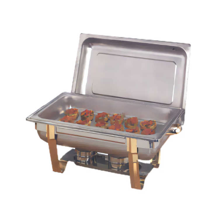 Product image #1 for Adagio Full-Size Rectangular Stainless Steel Chafer Food Pan