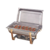 Thumbnail image #1 for Adagio Full-Size Rectangular Stainless Steel Chafer Food Pan