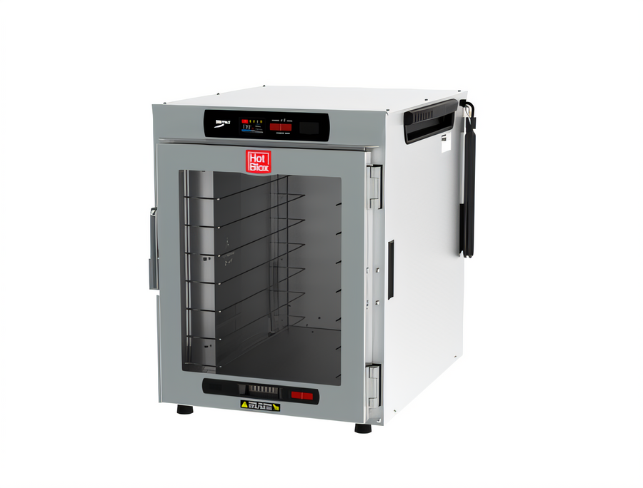 Product image #1 for Metro HotBlox Wide 8-Pan Pass-Thru Insulated Holding Cabinet with Digital Touchscreen Controls, Clear Front Door and Solid Rear Door