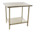 Thumbnail image #1 for BlendPort SL Series All-Stainless Steel Flat Top Work Table with Undershelf, 96