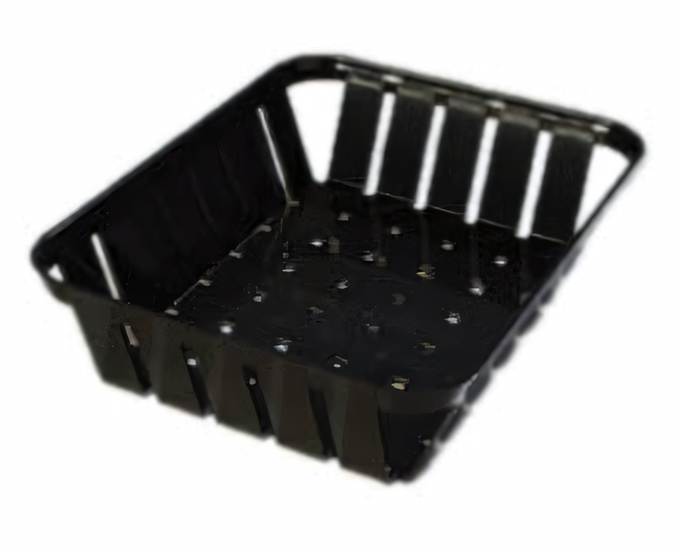 Product image #1 for Munchie Basket Rectangular Black ABS Plastic Fast Food Basket, 10-3/8 x 8 x 2-1/2 Inch