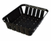 Thumbnail image #1 for Munchie Basket Rectangular Black ABS Plastic Fast Food Basket, 10-3/8 x 8 x 2-1/2 Inch