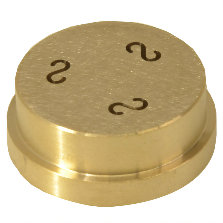Product image #1 for Omcan #386 Casarecce Brass Pasta Machine Die, 8.8 mm