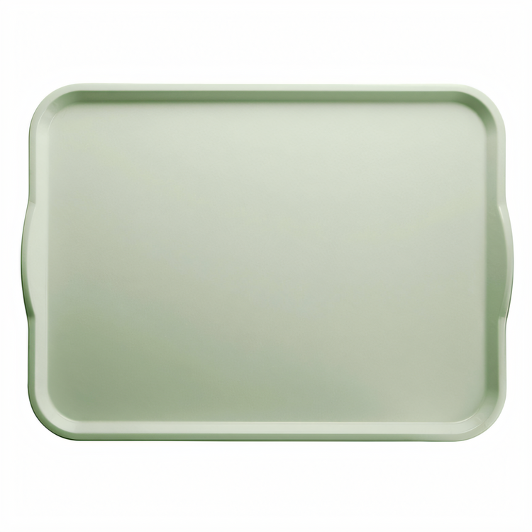 Product image #2 for Cambro Camtray® Key Lime Rectangular Dietary Tray with Handles, 14 x 18 Inches