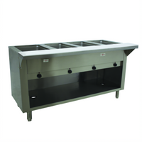 Advance Tabco Triumph (Supreme) 4-Well Electric Hot Food Table with Sealed Wells and Open Cabinet Base