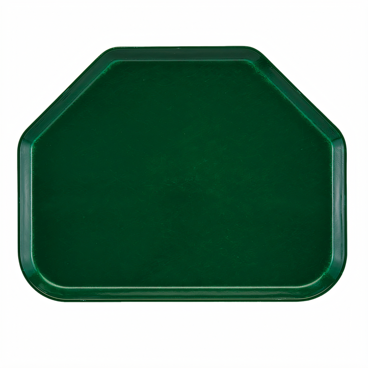 Product image #2 for Cambro Camtray 14 x 22 Trapezoid High-Impact Fiberglass Cafeteria Tray, Sherwood Green