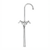 Thumbnail image #1 for Fisher 31150 Brass Deck-Mount Single-Hole Dual-Control Manual Faucet with 12-Inch Swivel Gooseneck Spout