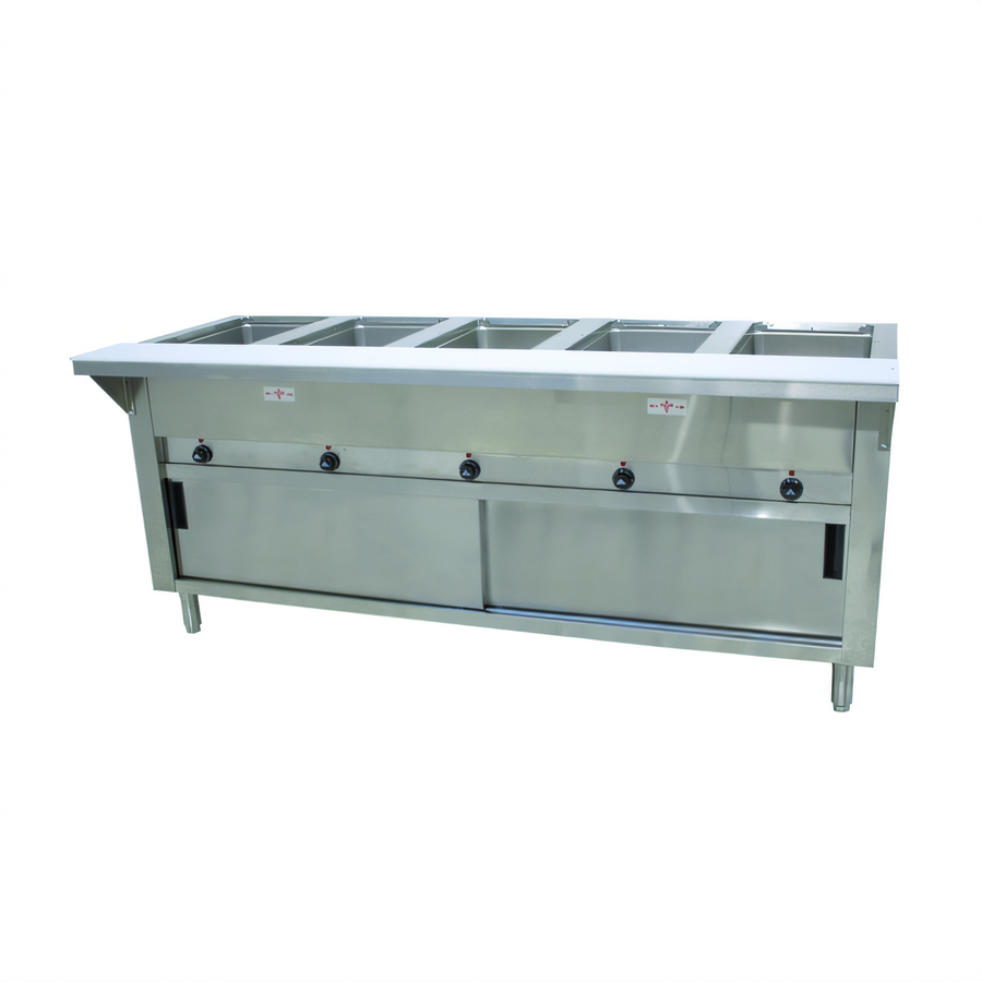 Product image #1 for Advance Tabco Triumph (Supreme) 77-3/4 Inch Electric Hot Food Table with 5 Sealed Wells and Enclosed Base