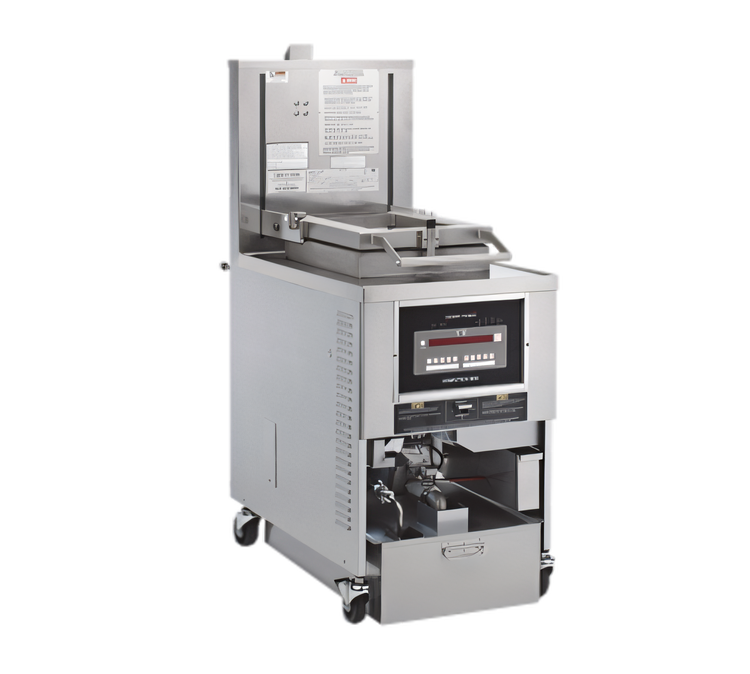 Product image #1 for Henny Penny Gas Open Fryer with Built-In Filter, 1 Well, 130 lb Fat Capacity