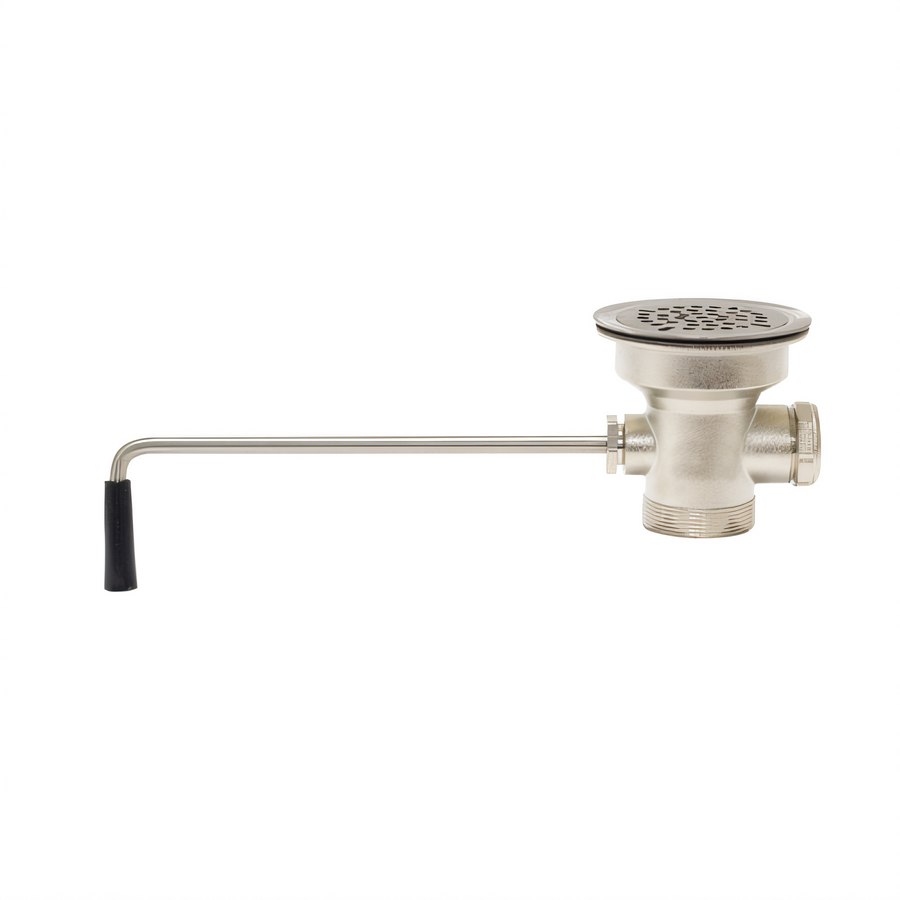Product image #1 for Advance Tabco Twist Waste Valve Sink Drain for 3-1/2 Inch Opening, 2 Inch NPT / 1-1/2 Inch IPS Outlet