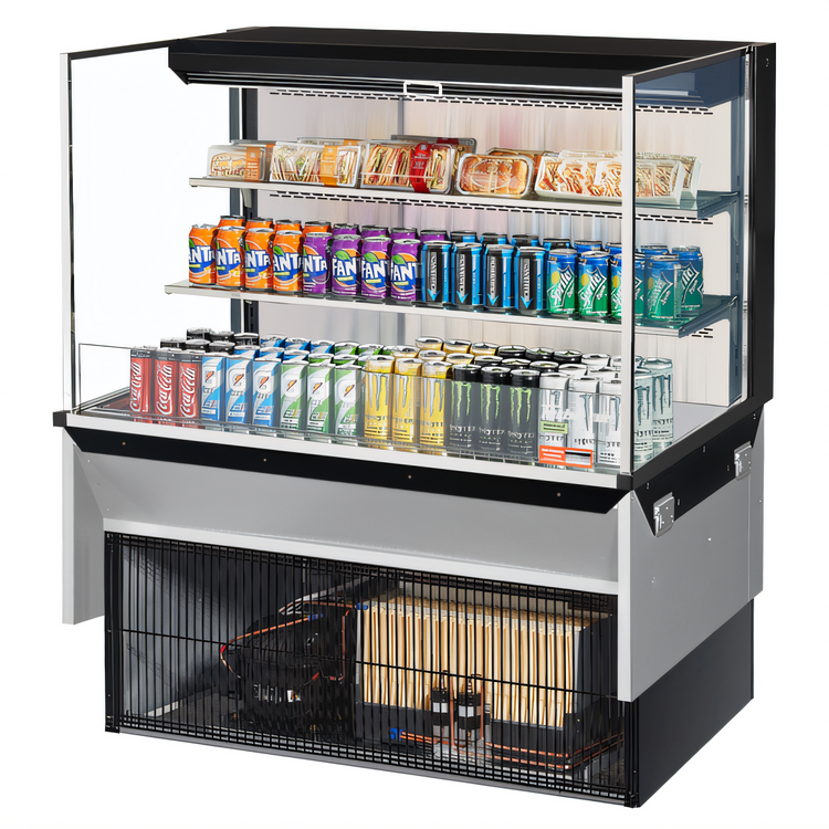 Product image #1 for Turbo Air 48-Inch Drop-In Low-Profile Horizontal Open Refrigerated Display Case, 15.2 Cu. Ft.