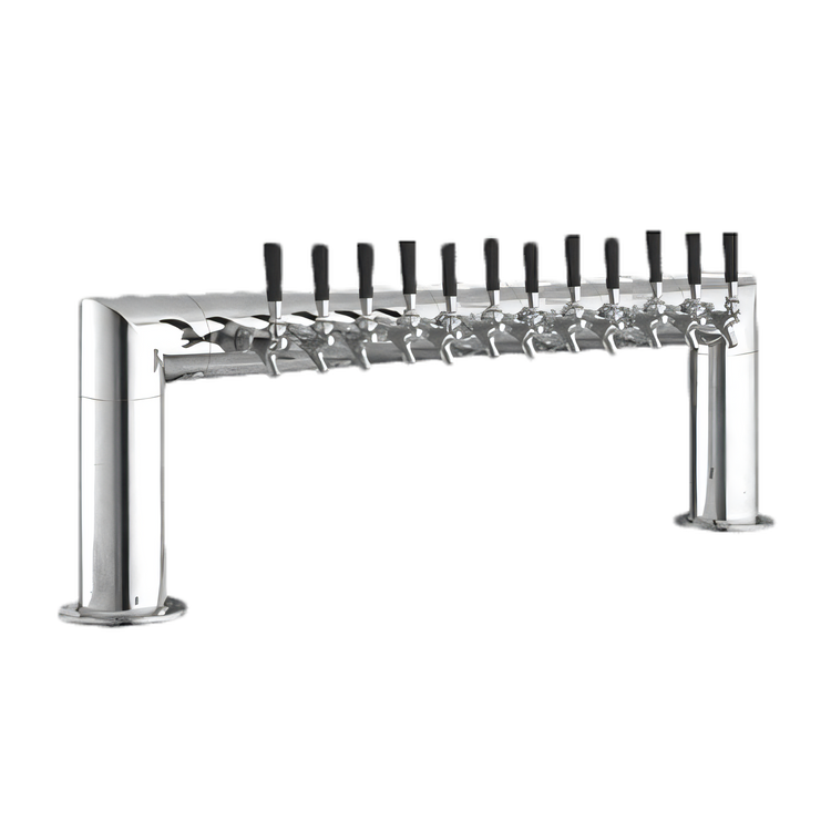 Product image #1 for Perlick 4009-12B Pass-Thru Glycol-Cooled Draft Beer Tower with 12 Faucets