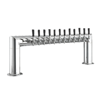 Perlick 4009-12B Pass-Thru Glycol-Cooled Draft Beer Tower with 12 Faucets