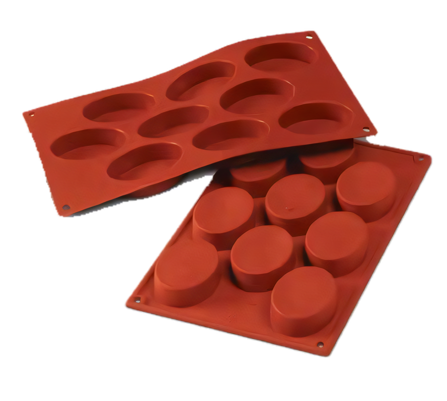 Product image #1 for Silikomart Oval Silicone Baking Mold, 9-Cavity