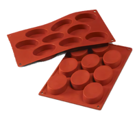 Silikomart Oval Silicone Baking Mold, 9-Cavity