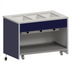 Thumbnail image #1 for Atlas Metal INFIH-3 Mobile Electric Hot Food Unit, 3-Well, Open Cabinet Base