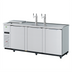 Thumbnail image #1 for Turbo Air Super Deluxe Club Top Direct Draw Beer Dispenser, 4 Half-Barrel Capacity, 3 Swing Doors, Stainless Steel