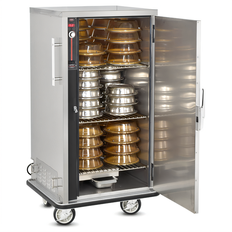 Product image #1 for FWE P-Series Mobile Heated Banquet Cart Holding Cabinet, 1 Compartment, 48-60 Covered 11-Inch Plate Capacity