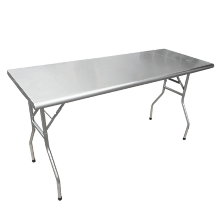 Product image #1 for Stainless Steel Folding Outdoor Restaurant Table, 72 x 24 Inches