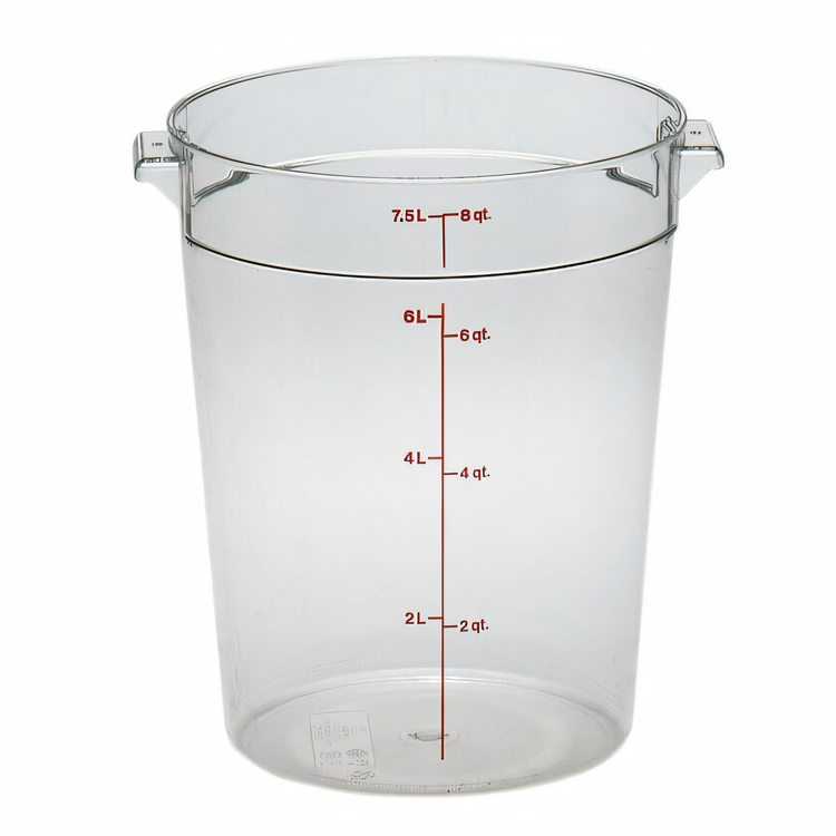 Product image #1 for Cambro Camwear Round Clear Polycarbonate Storage Container, 8 Qt.