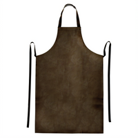 Signature Chef Heavyweight Vinyl Dishwashing Apron, Brown, 25-1/2