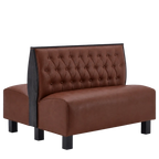 Thumbnail image #1 for ATSMFG ATS AT&S-AD-K36-BT GR8 Kevin Standard Booth, double, 48" long x 36" high, Sewn Button-tuft back, removable sinuous spring seat with connecting