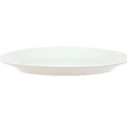 Thumbnail image #2 for Crestware Alpine White ALR52 Ceramic Platter, 11-1/2" x 8-1/2", Oval, Wide Rim, Rolled Edge