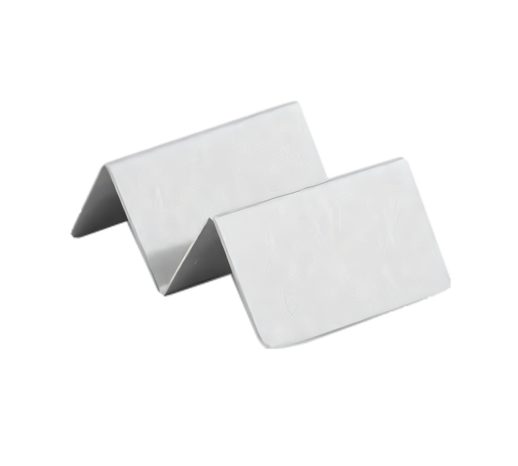 Product image #1 for American Metalcraft Mini Brushed Stainless Steel Taco Holder, 1 or 2 Compartments