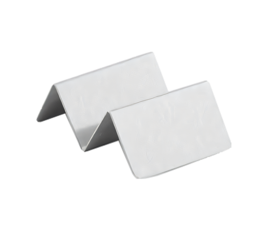 Product image #1 for American Metalcraft Mini Brushed Stainless Steel Taco Holder, 1 or 2 Compartments