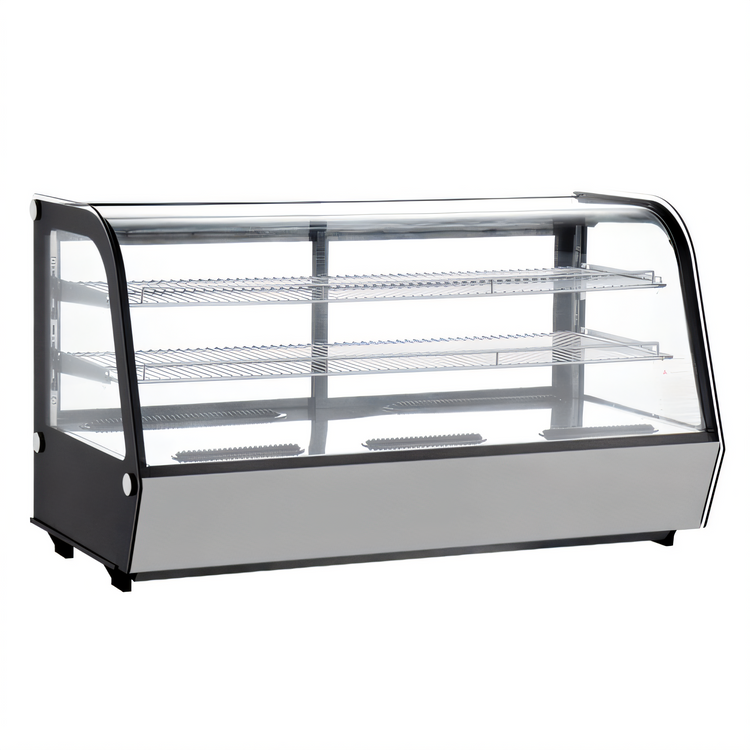 Product image #1 for Omcan 48-Inch Countertop Full-Service Refrigerated Display Case with Curved Glass Front, 7.13 Cu. Ft.
