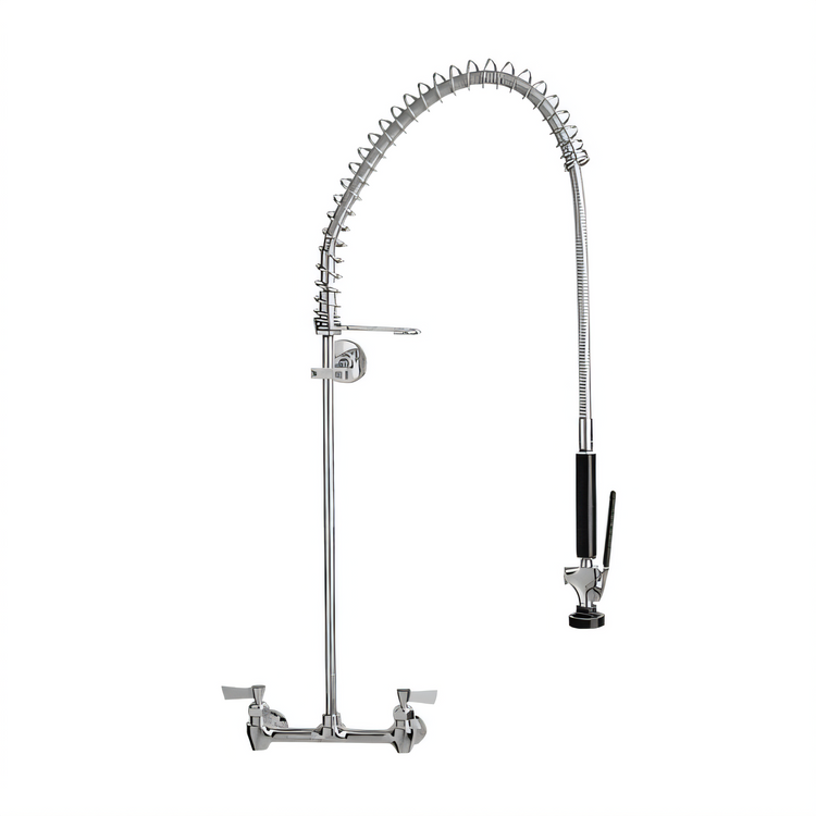 Product image #1 for Stainless Steel 8-Inch Adjustable Wall-Mount Spring Pre-Rinse Unit