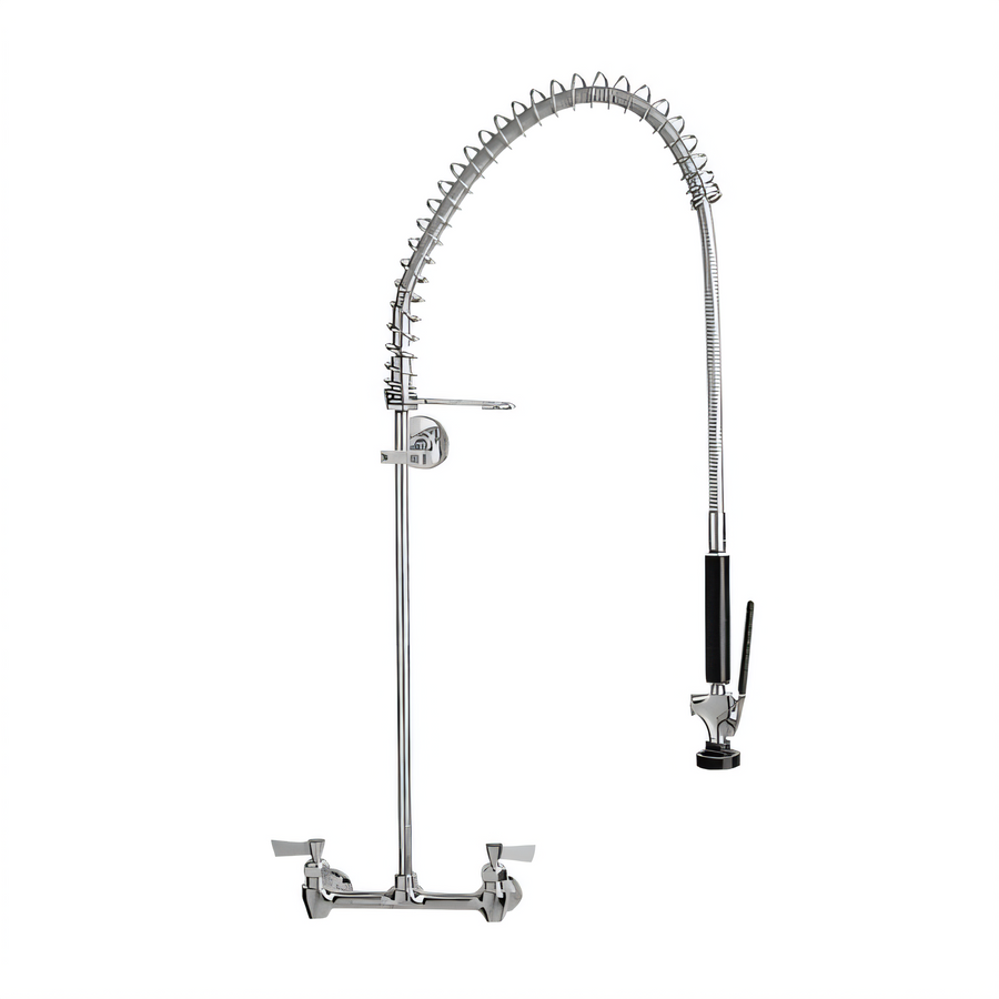 Product image #1 for Stainless Steel 8-Inch Adjustable Wall-Mount Spring Pre-Rinse Unit