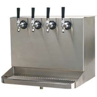Micro Matic USA SB420-KR 4-Faucet Underbar Glycol-Cooled Draft Beer Dispenser with Drip Tray
