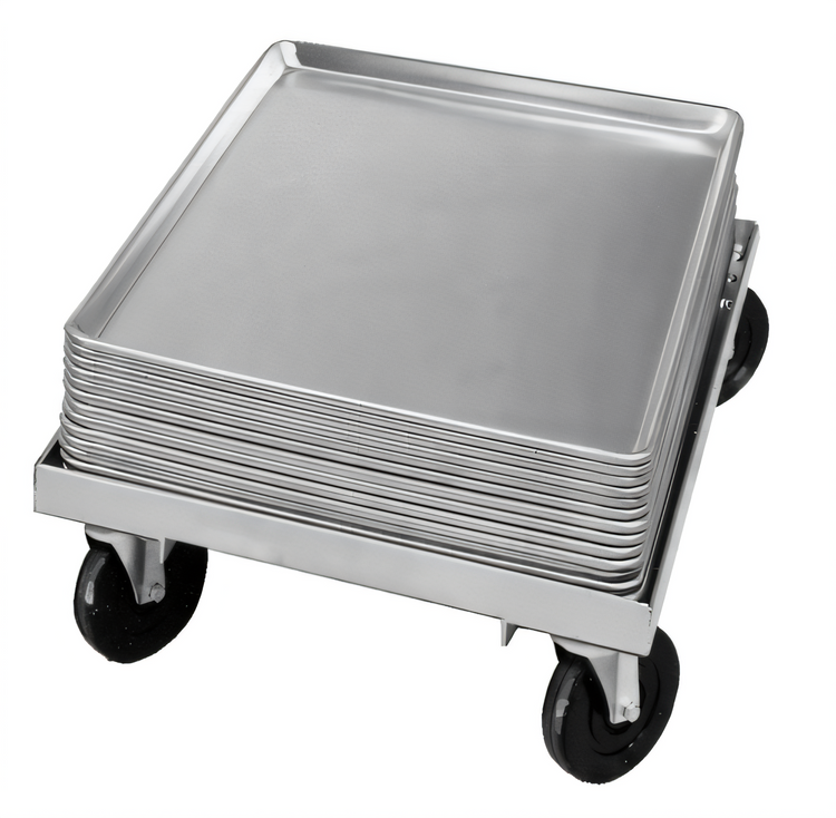 Product image #2 for Channel Manufacturing Aluminum Bun Pan / Dough Box Dolly with 5-Inch Swivel Plate Casters, 100-Pan Capacity