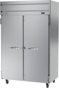 Beverage-Air Horizon Series Two-Section Reach-In Refrigerator, 45.2 Cu. Ft., Top-Mounted Self-Contained, Solid Hinged Doors