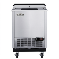 KoolMore Commercial Glass Froster, 5 Cu. Ft., Stainless Steel, Sliding Door
